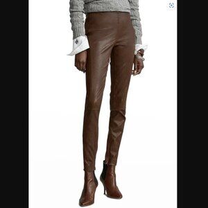 Ralph Lauren Brown Leather Leggings (Medium) NWT